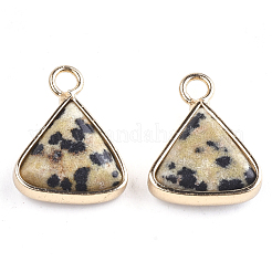 Dalmate jaspe naturels pendentifs&nbsp;X-G-S344-10B