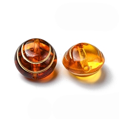 Imitazione perline acriliche trasparenti color ambra&nbsp;MACR-D071-02E