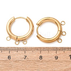 304 Edelstahl Huggie Creolen Ohrring Zubehör&nbsp;STAS-D183-03F-G