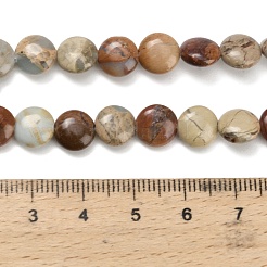 Натуральные бусины из аква терра яшмы G-Z110-E01-8mm