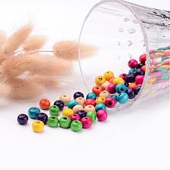 Крашеные натуральные деревянные бусины X-WOOD-Q006-8mm-M-LF