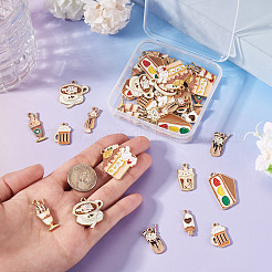 40 pièce 10 styles de pendentifs en alliage émaillé à thème alimentaire&nbsp;ENAM-TA0003-66