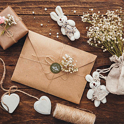 Латунная восковая печать штамп с ручкой AJEW-WH0184-0441