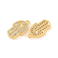 Латунные микропаве прозрачные подвески с фианитом KK-U017-06B-G