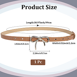 Ремни-цепочки из искусственной кожи с бантом из сплава для женщин AJEW-WH20019-67G-03