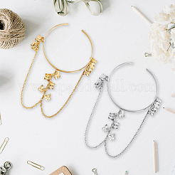 2шт. 2-х цветные браслеты из железа и латуни на плечо&nbsp;BJEW-CY0001-11A