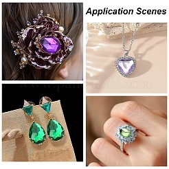 60 Stück 15 Stile Acryl-Strass-Cabochons mit flacher Rückseite.&nbsp;GACR-YW0001-05A