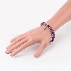 Bracciali con ciondolo simbolo om in lega&nbsp;BJEW-JB02377-03
