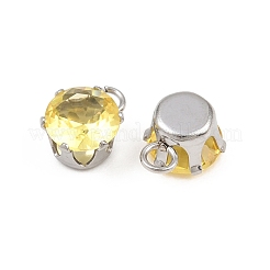 Pendentifs en acier inoxydable 304 micro pavés de zircones cubiques&nbsp;STAS-H240-57P-08