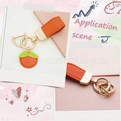 2шт. брелок-подвеска из сплава искусственной кожи AJEW-SP0002-36