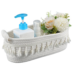 Panier de rangement tissé en corde de coton&nbsp;AJEW-WH20020-153B