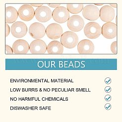 Незаконченные деревянные бусы WOOD-PH0008-19