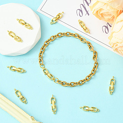 10 шт. латунные застежки-скобы с покрытием стойки KK-SC0006-67G