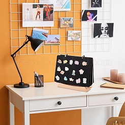 1 шт. подставка для перекидного календаря из сплава с деревянной основой&nbsp;DIY-BC0013-90B