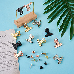 40 комплект 4 цветных железных зажима и булавки для рисования с круглой головкой AJEW-TA0002-01