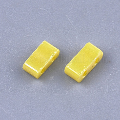 2-trou perles rocailles en verre opaque&nbsp;SEED-S023-28B-01