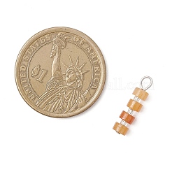 7 шт. 7 стиля подвески из натуральных смешанных драгоценных камней в форме диска хейши с бусинами&nbsp;PALLOY-JF04151-02