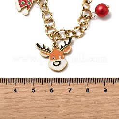 Женские рождественские ожерелья с кулоном в виде колокольчика из нержавеющей стали 304 NJEW-Z092-02G