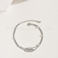 Латунные многорядные браслеты с цепочкой панциря AC9021-2