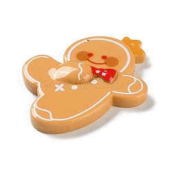 Cabujones de resina opaca con tema navideño&nbsp;RESI-F053-A07