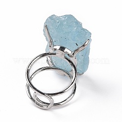 Anello polsino pepite di pietre preziose&nbsp;RJEW-G271-01P