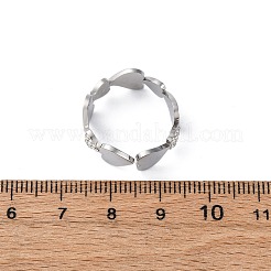 Кольца для пальцев из нержавеющей стали 304 со стразами&nbsp;RJEW-Q020-15P