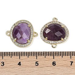 Natürliche Amethyst facettierte ovale Glieder&nbsp;G-B126-01G-03
