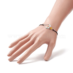 Браслет из плетеных треугольных бусин из стеклянных семян&nbsp;BJEW-MZ00026-02