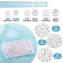 708pcs 3 styles de perles acryliques opaques&nbsp;MACR-TA0002-81