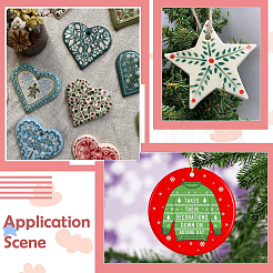 12 шт. 3 стиля пустые фарфоровые листы подвесные украшения&nbsp;AJEW-SP0004-05