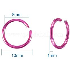 アルミ製ワイヤーオープンタイプ丸カン  リング形状  ミックスカラー  10x1mm  8mm内径  約100個 /コンパートメント  梱包箱：21.8x11x3cm&nbsp;ALUM-PH0003-03-10mm