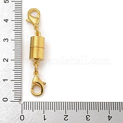 真鍮製マグネットクラスプ  カニカン付き  コラム  ゴールドカラー  17x7mm&nbsp;KK-E758-29G