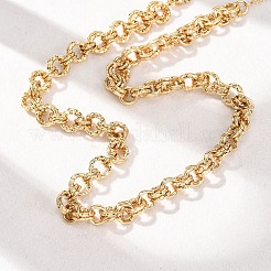 Женские цепочки-колье из нержавеющей стали 304 с текстурированной поверхностью&nbsp;NJEW-G194-05G-01