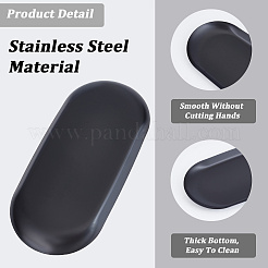 2 шт. овальная пластина для демонстрации ювелирных изделий из нержавеющей стали 430&nbsp;STAS-CN0001-70EB