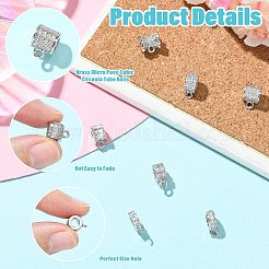 7 pièce 7 styles de bélières en laiton micro pavées en zircone cubique&nbsp;KK-CJ0004-47P