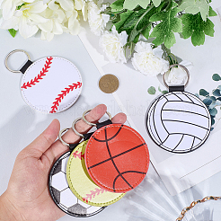 5 шт. 5 стиля брелок из искусственной кожи в спортивном стиле&nbsp;KEYC-CL0001-31