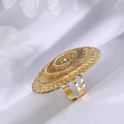 Геометрические полые латунные кольца для женщин KJ9781