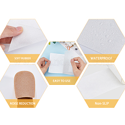 Наклейки на нескользящую подошву из силиконовой резины&nbsp;FIND-WH0126-493B