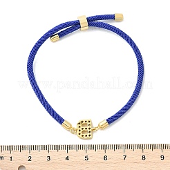 Bracelets réglables en nylon&nbsp;BJEW-C096-01G-02