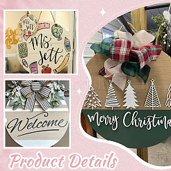 Незаконченный 1 комплект деревянных подвесных украшений WOOD-SP0001-31H