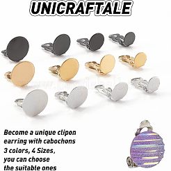 24 pieza de 12 estilos de accesorios para pendientes con clip de acero inoxidable 304 y latón&nbsp;STAS-UN0031-79
