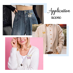 10 шт. 5-х цветные броши из сплава с эмалью в виде бабочки и цветка для женщин JEWB-FH0001-49