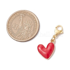 5 шт. подвеска в форме сердца из эмалевого сплава HJEW-JM02756