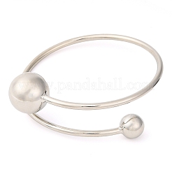 Латунь манжеты браслеты для женщин BJEW-F477-02P-02