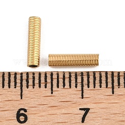 304ステンレスチューブビーズ  イオンプレーティング（ip）  ゴールドカラー  8x2mm  穴：0.9~1.2mm&nbsp;SA-CBA098D-07C-G