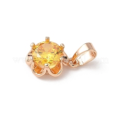 Латунные микро проложить кубического циркония подвески&nbsp;KK-D369-06KCG