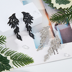 2 комплект из 2 асимметричных серег в форме крыльев со стразами&nbsp;EJEW-FI0001-31