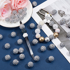 40 шт. бусины из смолы со стразами&nbsp;RESI-SC0003-14C