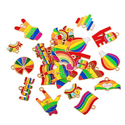 26 colgante de aleación de esmalte con orgullo de colores del arcoíris de 13 estilos&nbsp;ENAM-TA0001-88
