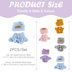 5 Set 5 Farben Garn Kleidungssets für die Puppenherstellung&nbsp;DIY-TA0014-35